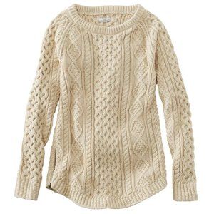 LL Bean Signature Fisherman Tunic Sweater Medium